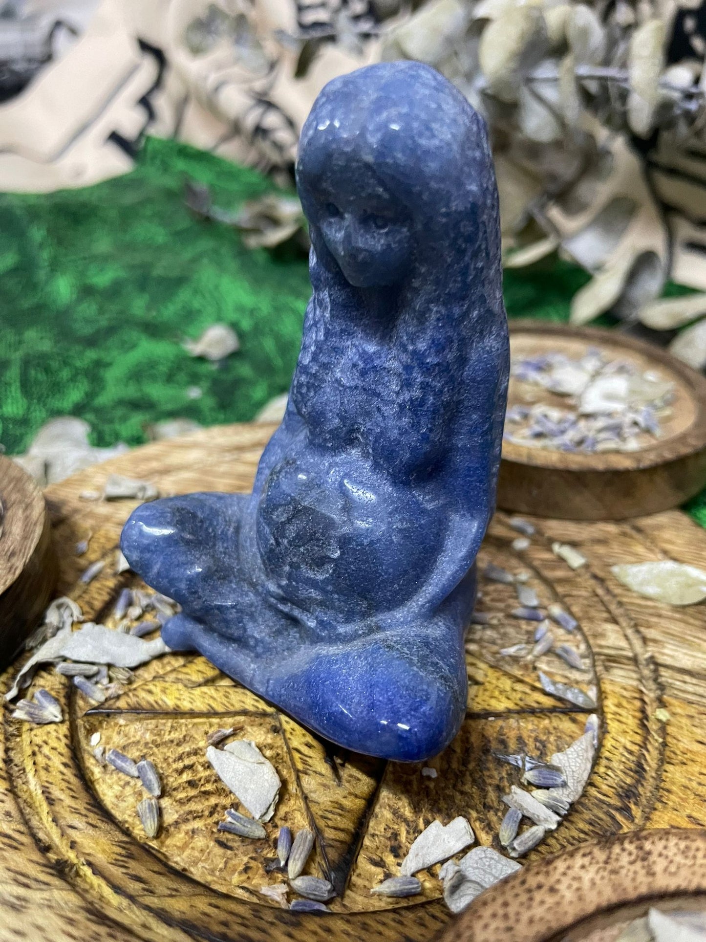 Blue Aventurine Goddess Gaia