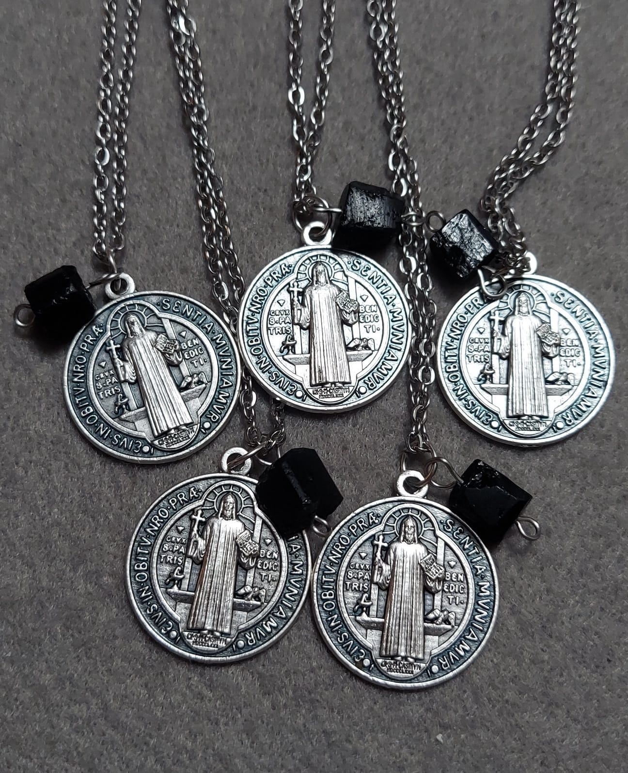 St. Benedict Medal with Turmaline